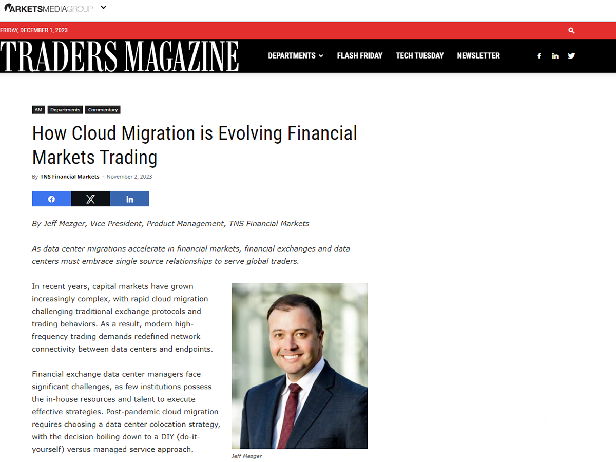 How Cloud Migration is Evolving Financial Markets Trading